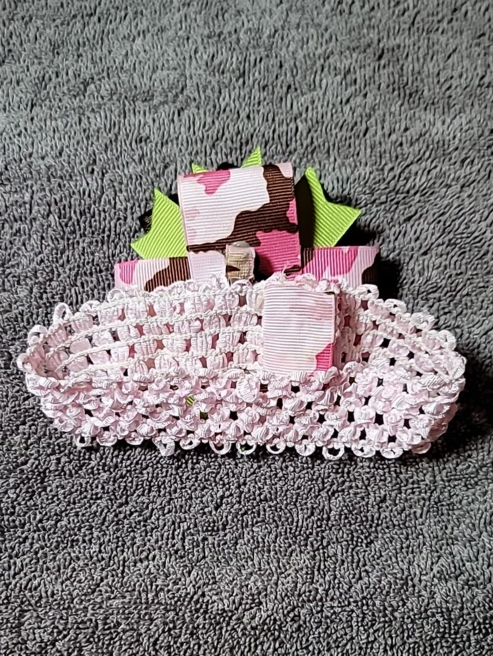 Pink, Brown & Green Floral Girls' Headband